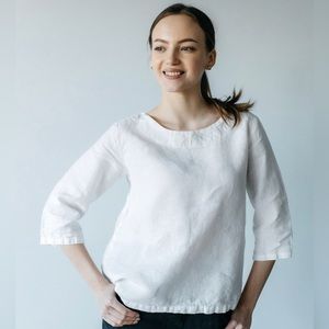 100% linen handmade LenokLINEN blouse